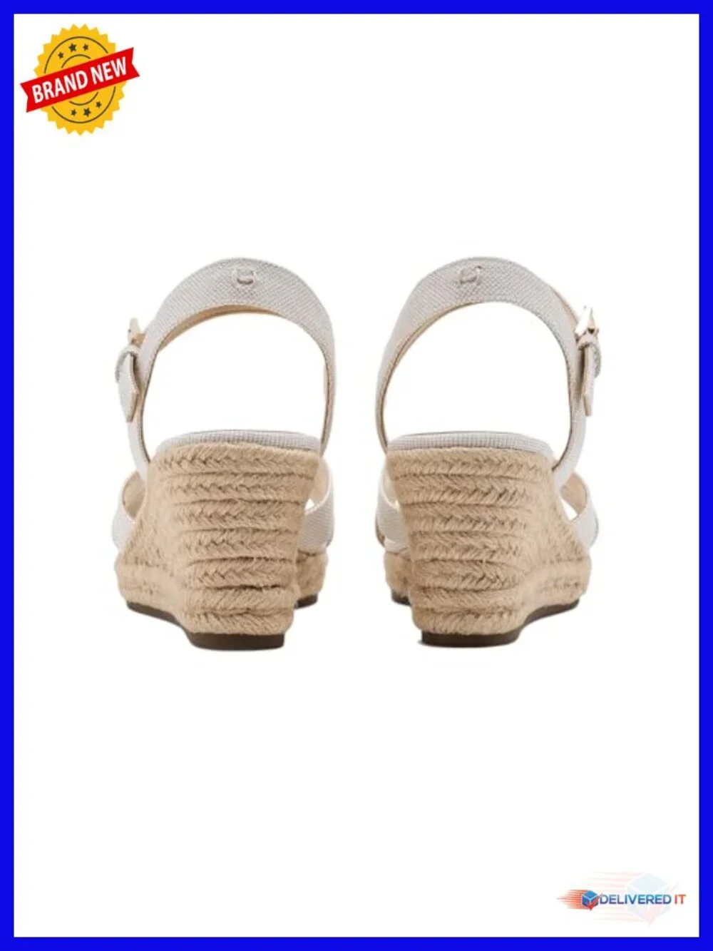 Espadrille Wedge Sandals with Adjustable Ankle Strap